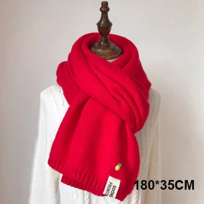 2022 Women Solid Cashmere Scarves Lady Winter Thicken