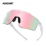 KDEAM Rimless TR90 Sports Sunglasses Men Polarized Flexible