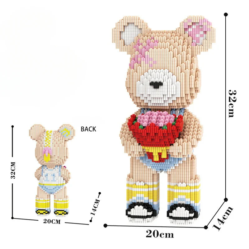 Cartoon Mini Love Violent Bear Bearbrick Colour Model