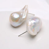 Natural Freshwater Pearl 925 Sterling Silver Large Baroque