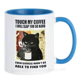 Funny Cat Mugs Coworker Gifts Coffee Spelled Backwards