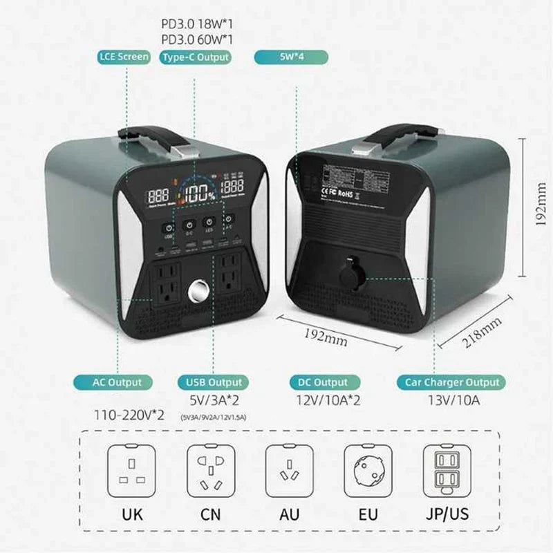 1000W Portable Power Station,Camping 1024Wh Backup Lifepo4 Battery,320000mAh