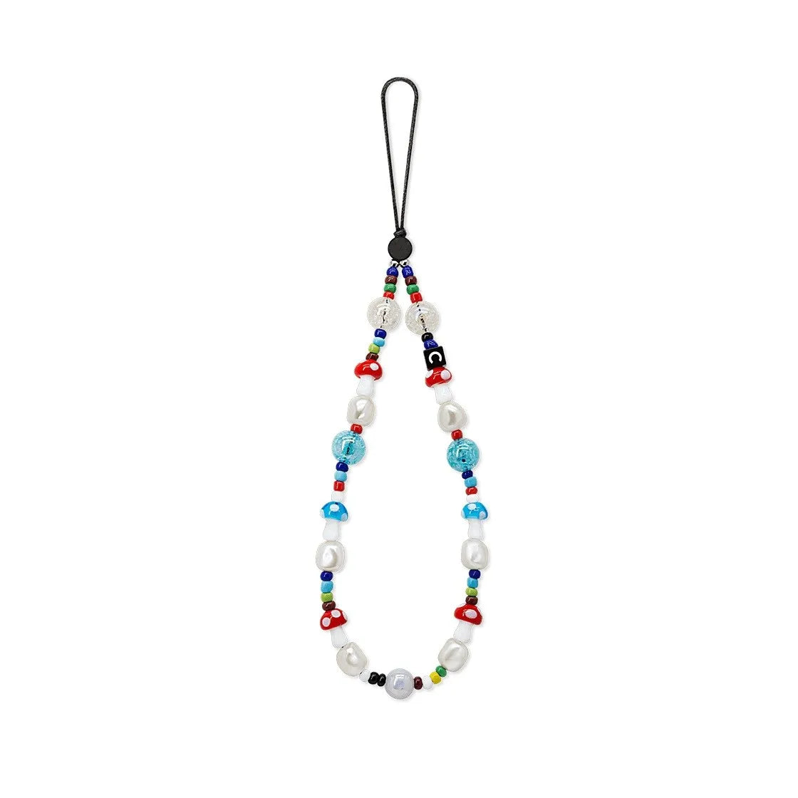 Colorful Mushrooms Phone Chain Strap Phone Charm Beads
