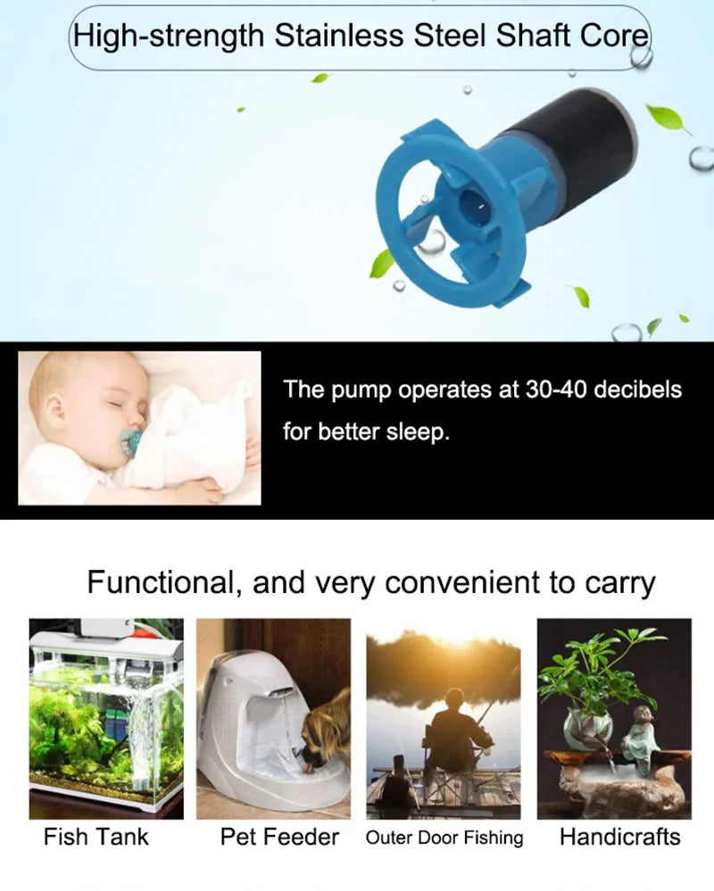 5V Ultra-Quiet Submersible Aquarium Water Pump Water Fountain
