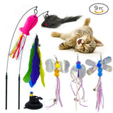 Interactive Cat Toy Handfree Cat Stick Playing Kitten