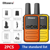 Btoera 2 Pcs Mini Walkie Talkie PMR 446