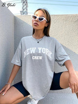 Blessyuki Summer Plus Size Cotton Tshirts Women 2023