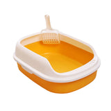 Yellow/Oranges Cat Litters Box With Shovel Environmental Cat