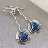 Bohemian Water Drop Blue Stone Earrings for Women