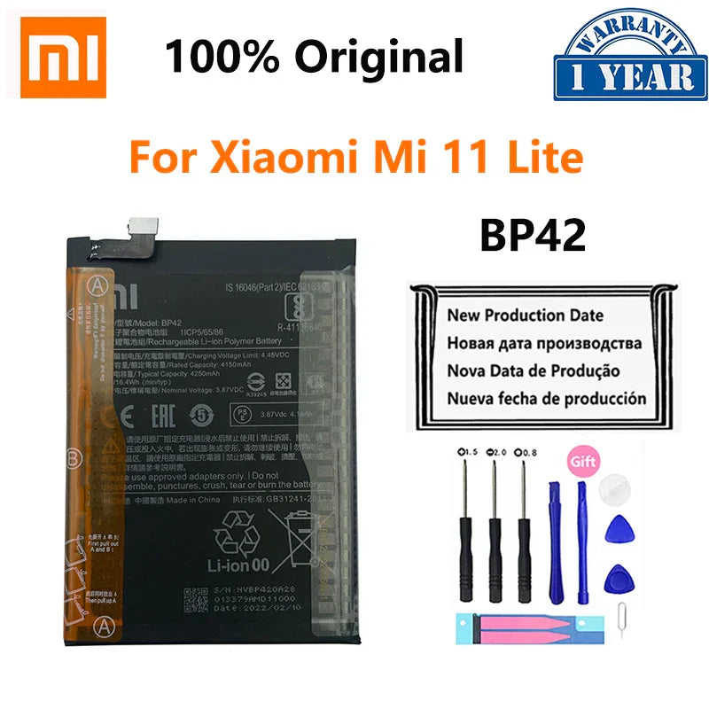 100 Original BP42 4250mAh Phone Battery For Xiaomi