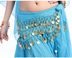 1Pc Belly Dance Waist Chain – 5-Layer Gold Coin Hip Scarf