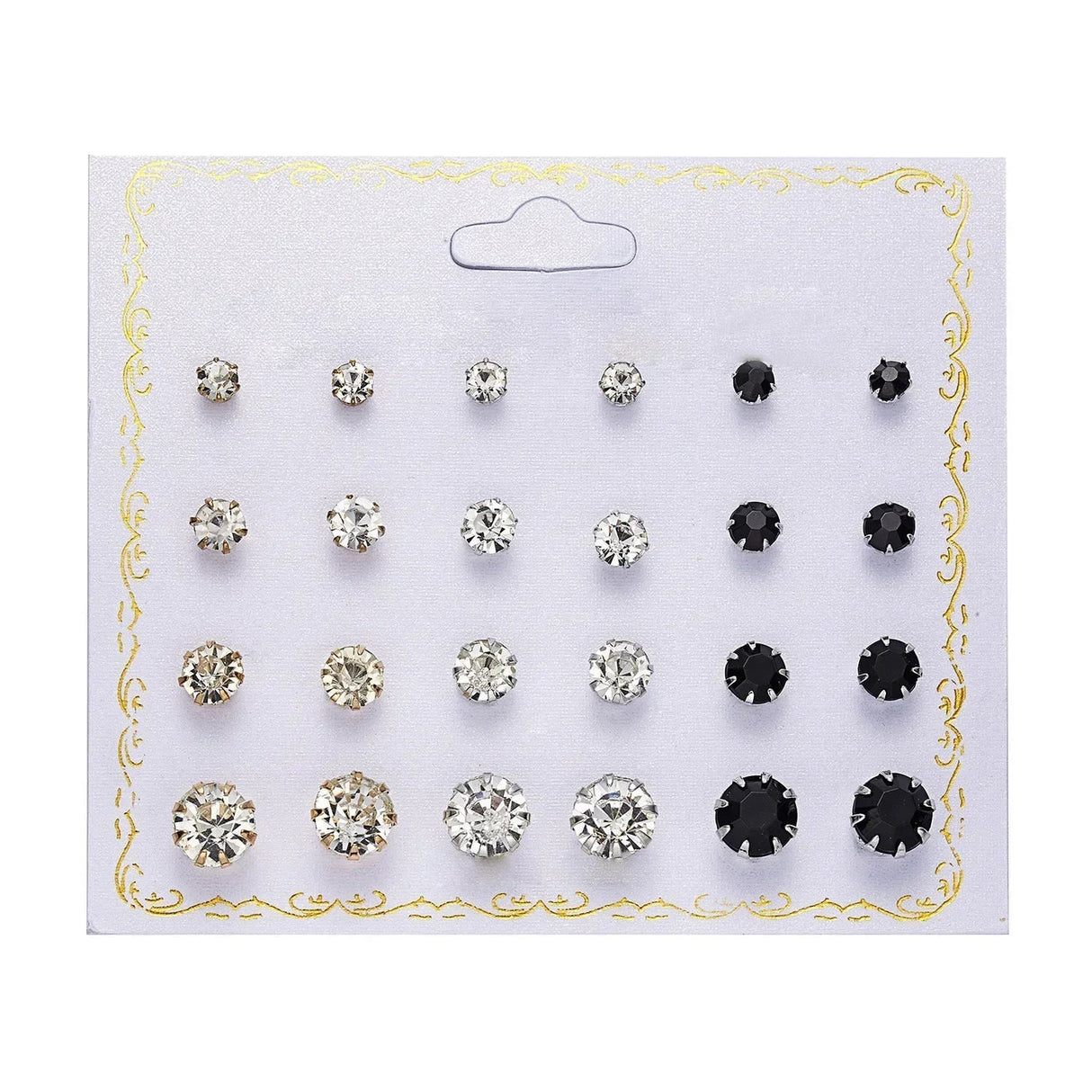 Faux Pearl Stud Earrings Set 15 Pairs Women's