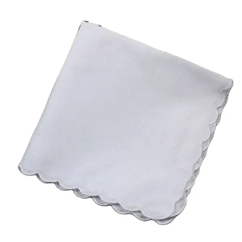 5Pcs/lot Solid lace cotton Lady Handkerchiefs Women girl
