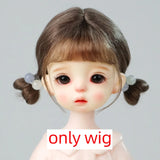 30cm Doll Wig Bangs Ponytail Curly Soft Mohair