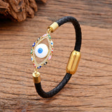 Luxury Colourful Oil Drip Blue Evil Eye Bracelets