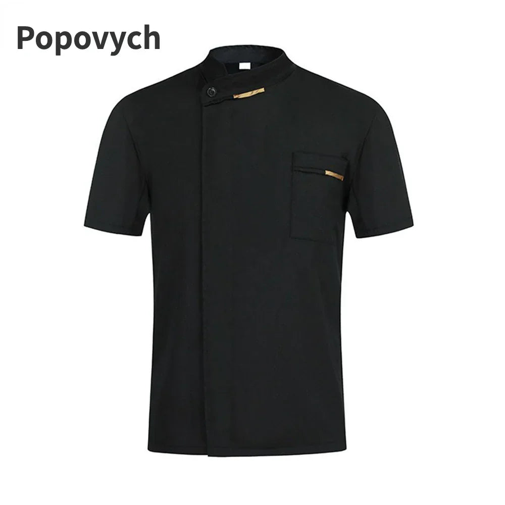 Chef Jacket Men Restaurant Kitchen Cook Shirts Hotel