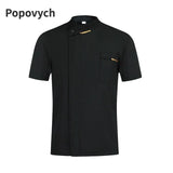 Chef Jacket Men Restaurant Kitchen Cook Shirts Hotel