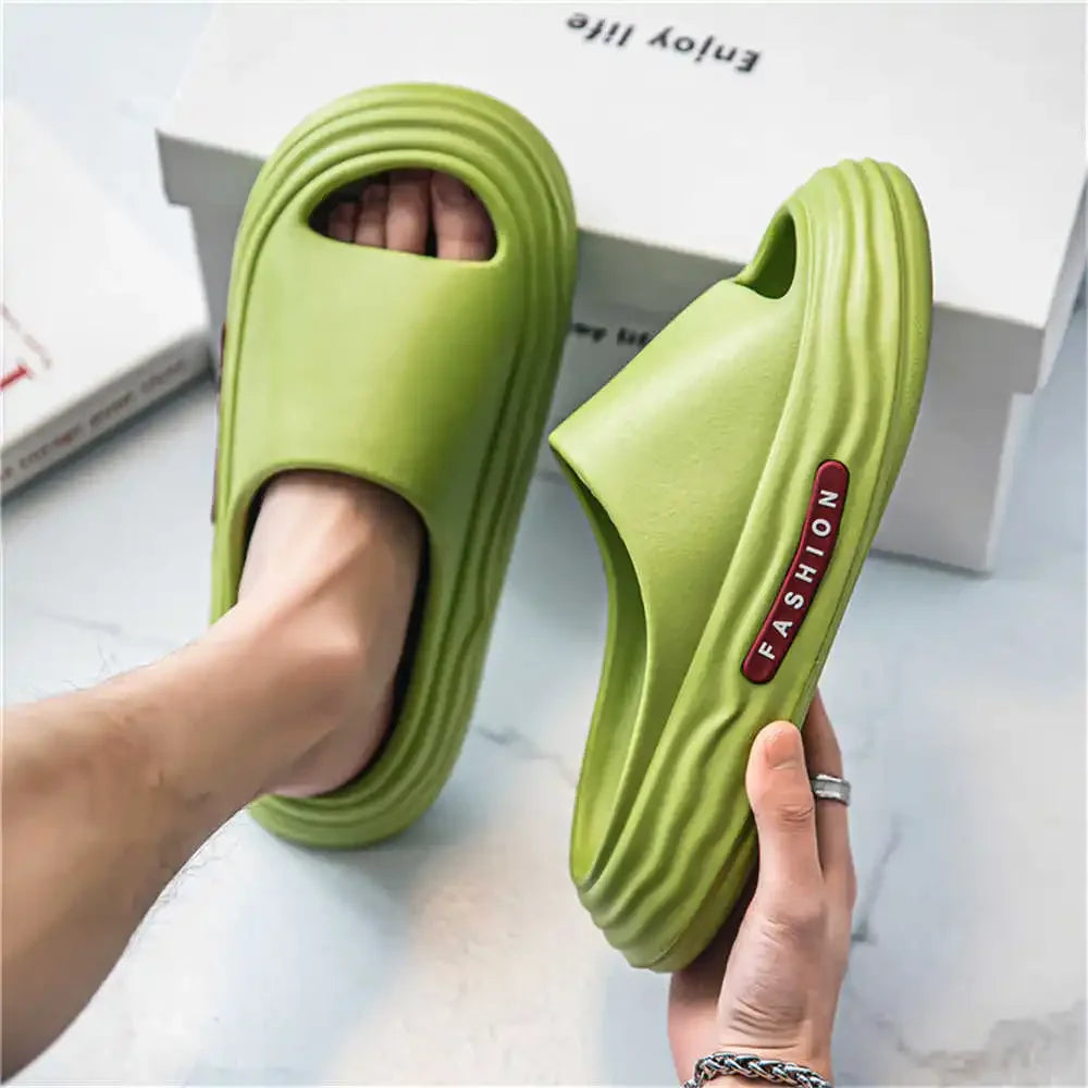 Number 37 Round Nose Flat Sandal Men Sandles Shoes Rubber Slippers Husband Sneakers Sports Shows Festival Branded Gym Maker