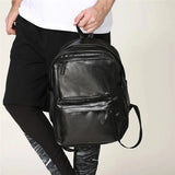 Luxury Soft Leather Men High Capacity Travel Backpack
