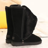 Women Suede Leather Warm Snow Boots 2022 Winter