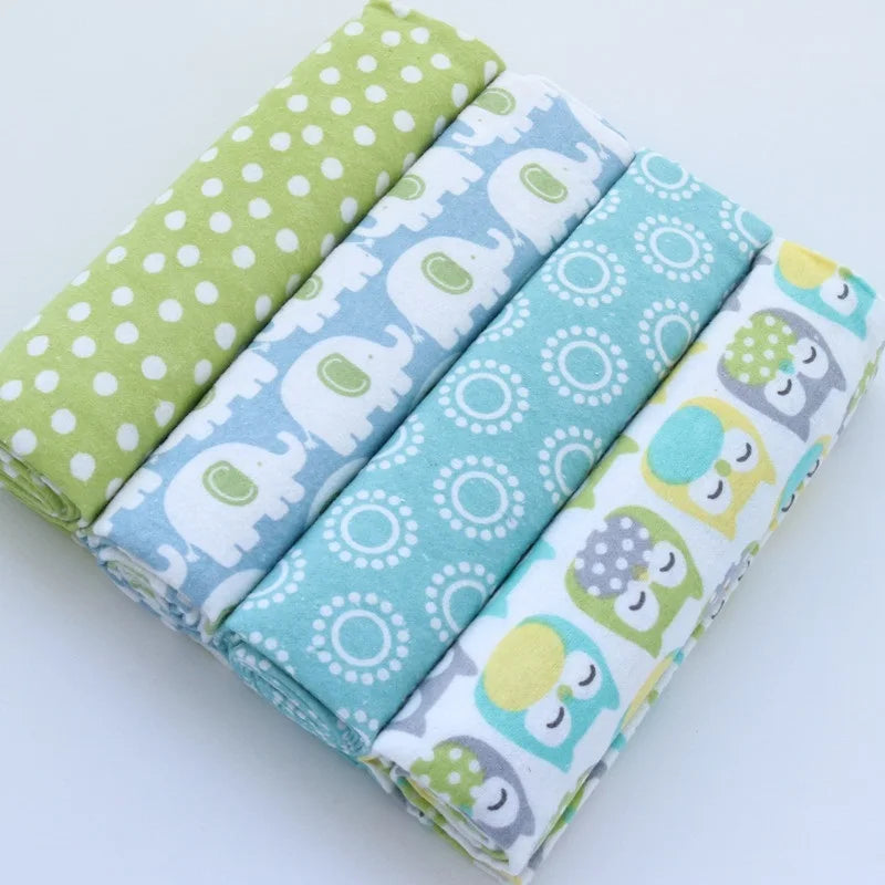 4pcs/pack 100% Cotton Flannel Diapers Supersoft Receiving Baby