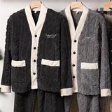 2024 New Men Winter Warm Flannel Pajamas Set