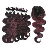 X-TRESS Body Wave Hair Bundles With Middle Part