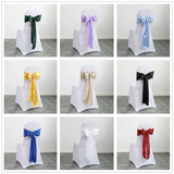 10pcs/Lot Satin Chair Sashes Bow Wedding Chair Knot