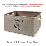 Basket Toys Dog Paw Personalized Pet Toy Storage