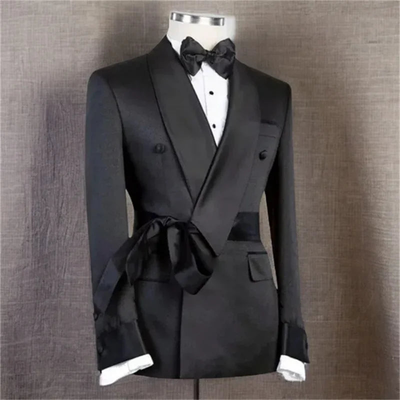 Double Breasted Suit Jacket for Men Wedding 2024