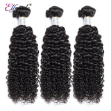 Elfriede Natural Black Kinky Curly Bundles with Frontal