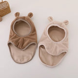 Winter Cartoon Bear Ear Baby One-Piece Hat Kids