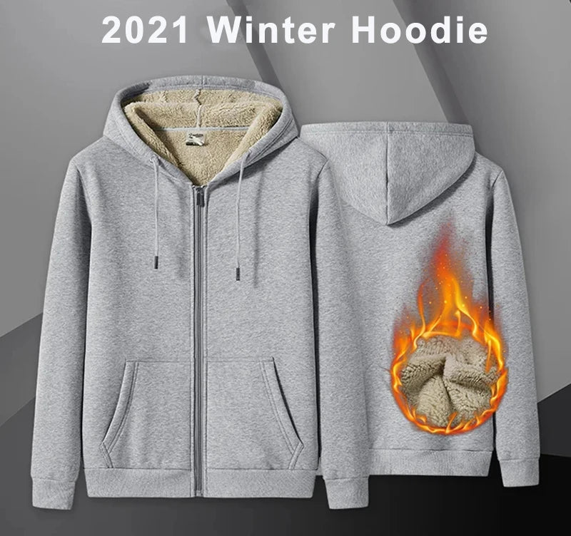 Big Size Mens Clothes Winter Thick Warm Hoodie