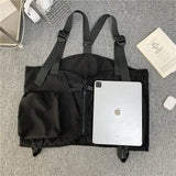 Reflective Streetwear Men HipHop Chest Bag Anti theft