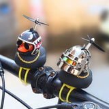 Broken Wind Rubber Duck With Helmet Pendant Duck