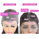 Deep Wave Short Bob Wig Human Hair 13x4