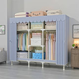 LEEGOHOME Cloth Furniture Wardrobe Closet Dresser Gray 62/105/130/145/170/205/250x45x170CM