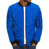 Winter New Cotton Jacket Men's Baseball Collar Mesh