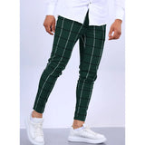 New Men's Plaid Casual Pants Stylish Comfortable Suit