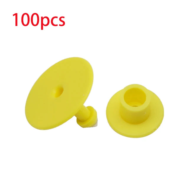 100 Pcs Wordless Label Anti-shedding Round Swine Sheep