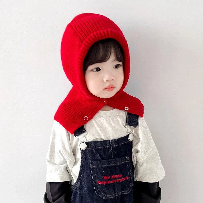 Korean Kids Balaclava Hat One Piece Scarf Cap