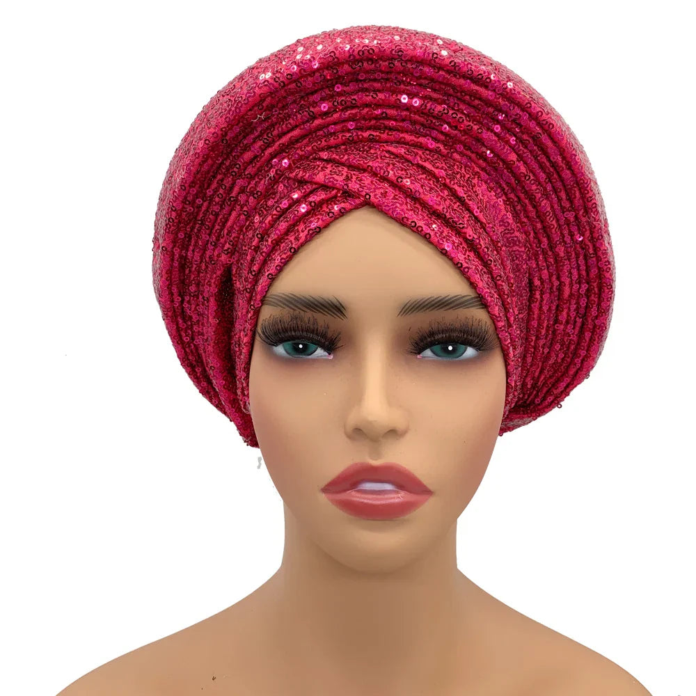 NEW Sequins Turban Cap for Women Ready to