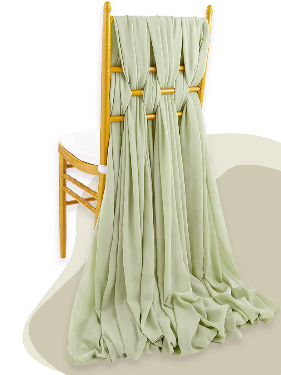 10pcs Wedding Chair Decors Chiffon Chair Sashes Wedding