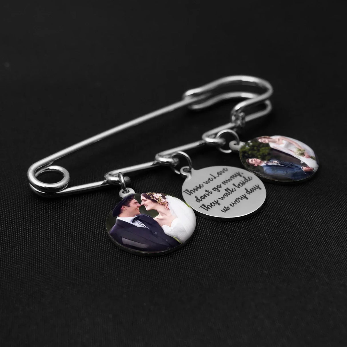 Personalised Bridal Photo Charm Custom Photo Brooch Photo