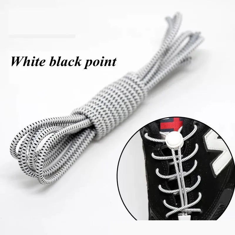 1 Pair 22 Colors Elastic Shoelaces Round Locking