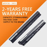 M5Y1K 40Wh 14.8V 2800mAh Laptop Battery K185W For