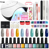 PHOENIXY Gel Nail Polish Set with 36W Nail