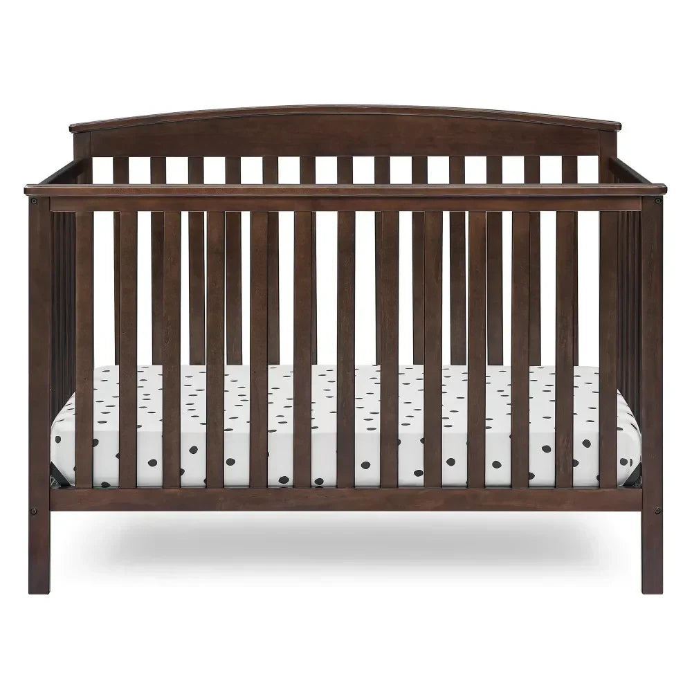 Children Hanover 6-in-1 Convertible Baby Crib, Walnut Espresso/Bianca