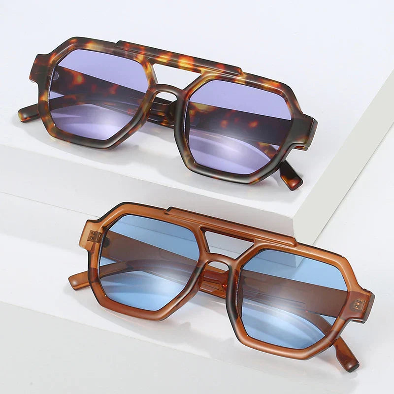 Fashion Pilot Oversized Sunglasses For Women New Double