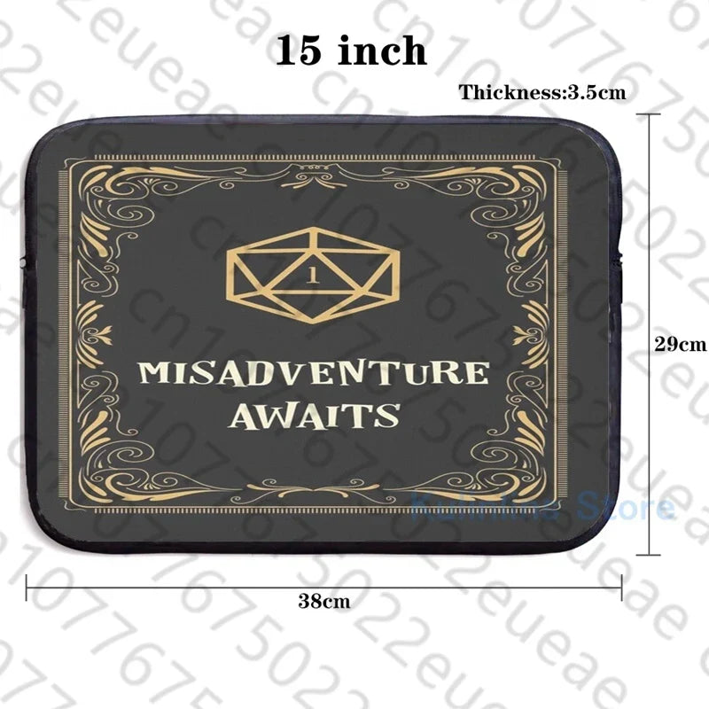 Funny Graphic print Misadventure Awaits D20 Dice Tabletop